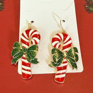 Candy Cane dangle earrings
